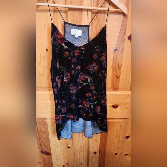Johnny Was Jade Top L Floral Velvet Cami - Picture 1 of 3